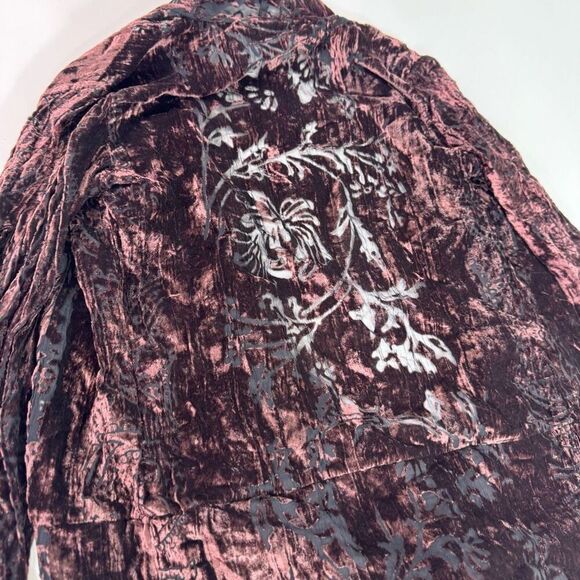 NCC Cardigan Jacket Womens 8 Sweater Crushed Velvet Purple 90s y2k Front Tie - Picture 6 of 7
